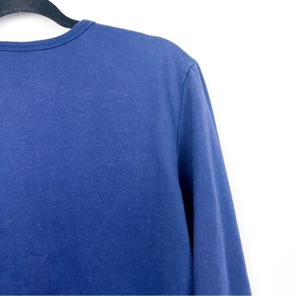 Bobbie Brooks Blue Vintage Style Textured Christmas Holiday Sweater - Picture 13 of 14